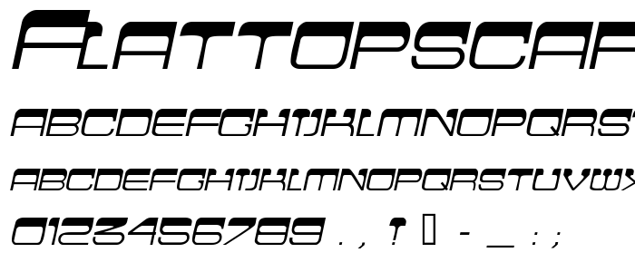FlatTopSCapsSSK Italic font